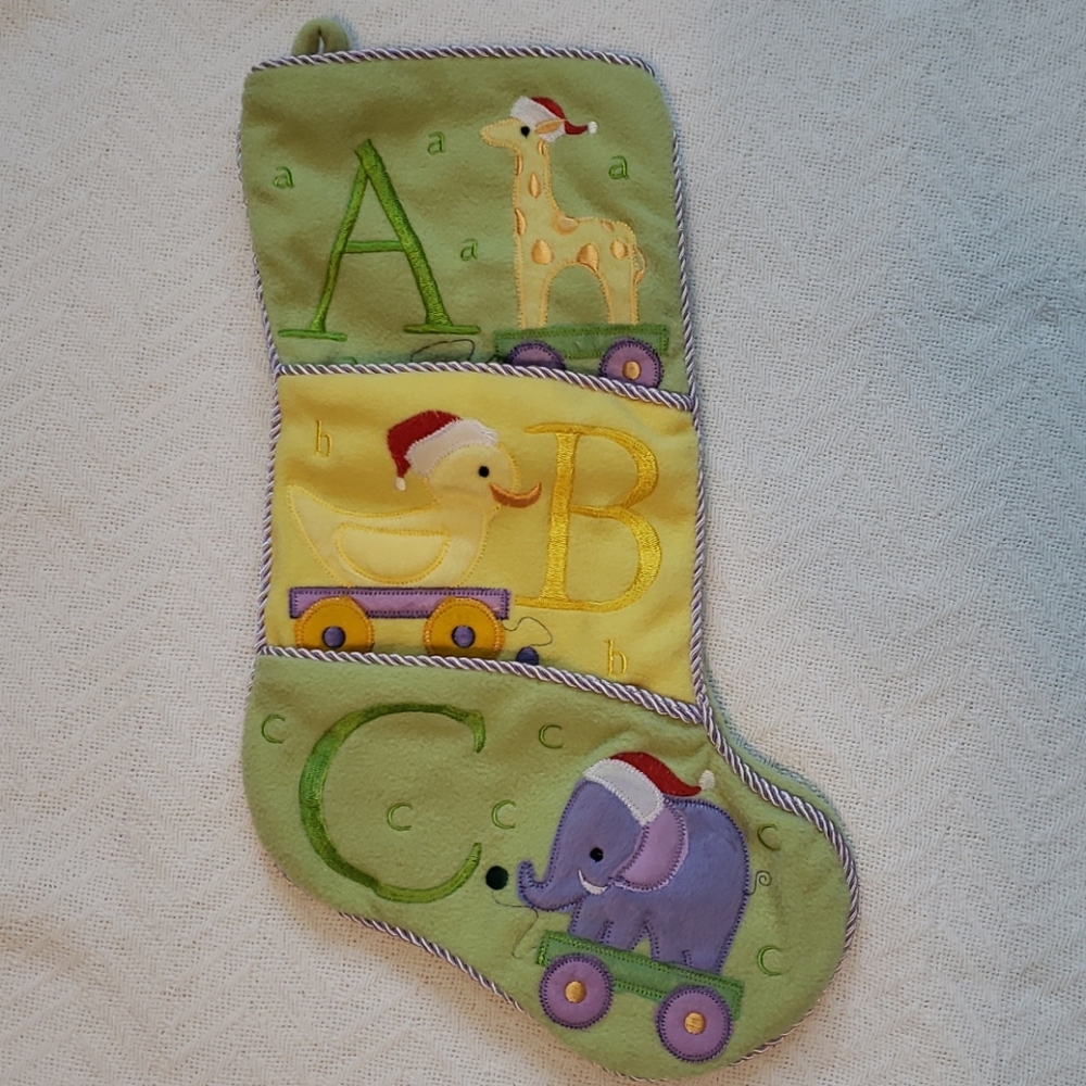 Baby Christmas Stocking ABC's NWOT